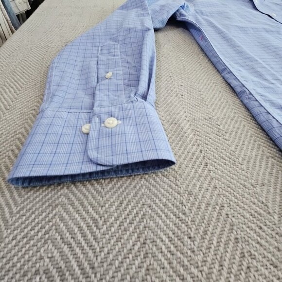 Lauren Ralph Lauren Button-Up Shirt 16 34/35 Blue Label Quiet Luxury Slim Fit - Picture 8 of 16